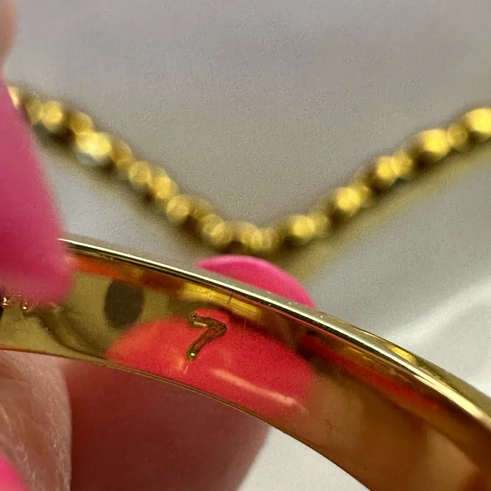 Tory Burch Gold Crystal-Embellished Ring